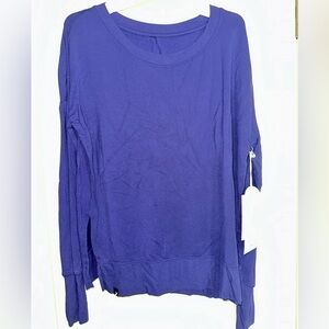 NWT - Vuori, Small long sleeve top - Midnight Heather
